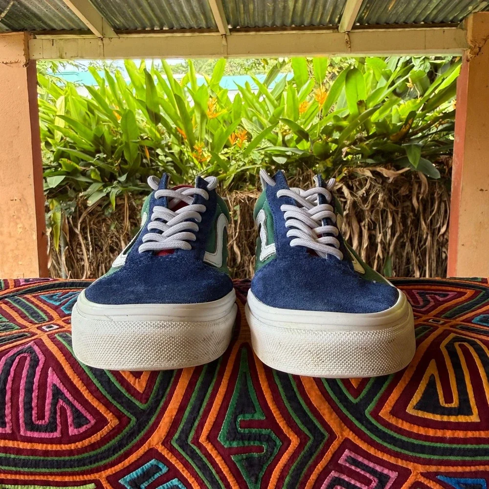 Vans Old Skool Yacht Club Suede Canvas‎ Sneakers Mens 4.5 Womens 6 Multi Color